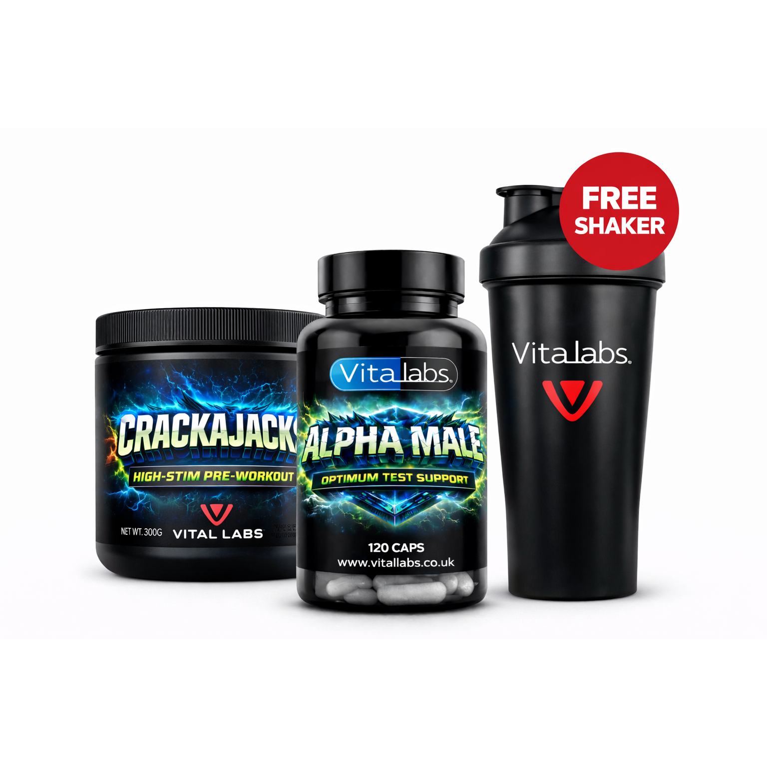 Alpha Male & CrackaJacks Bundle With Free Shaker
