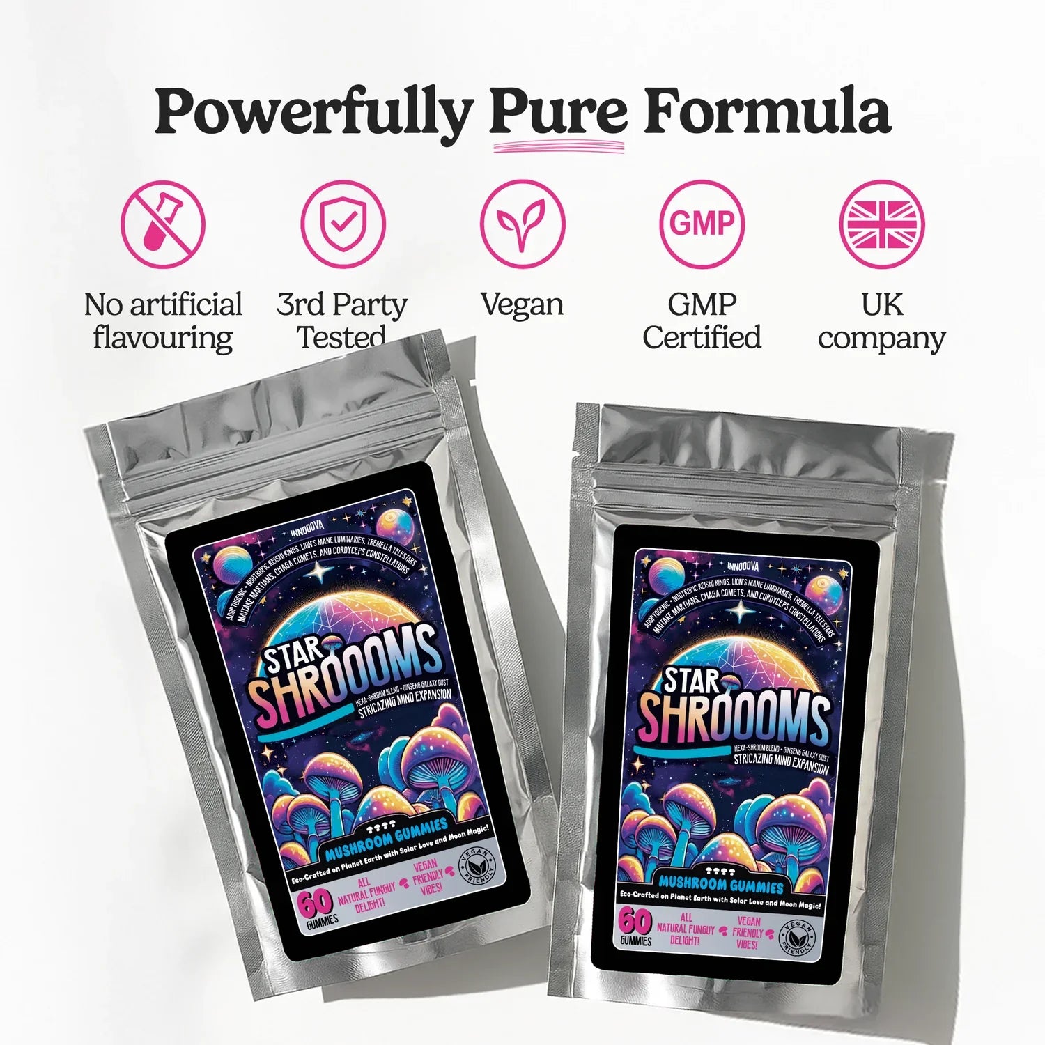 StarShroooms Mushroom Gummies Full Pack 60 Gummies
