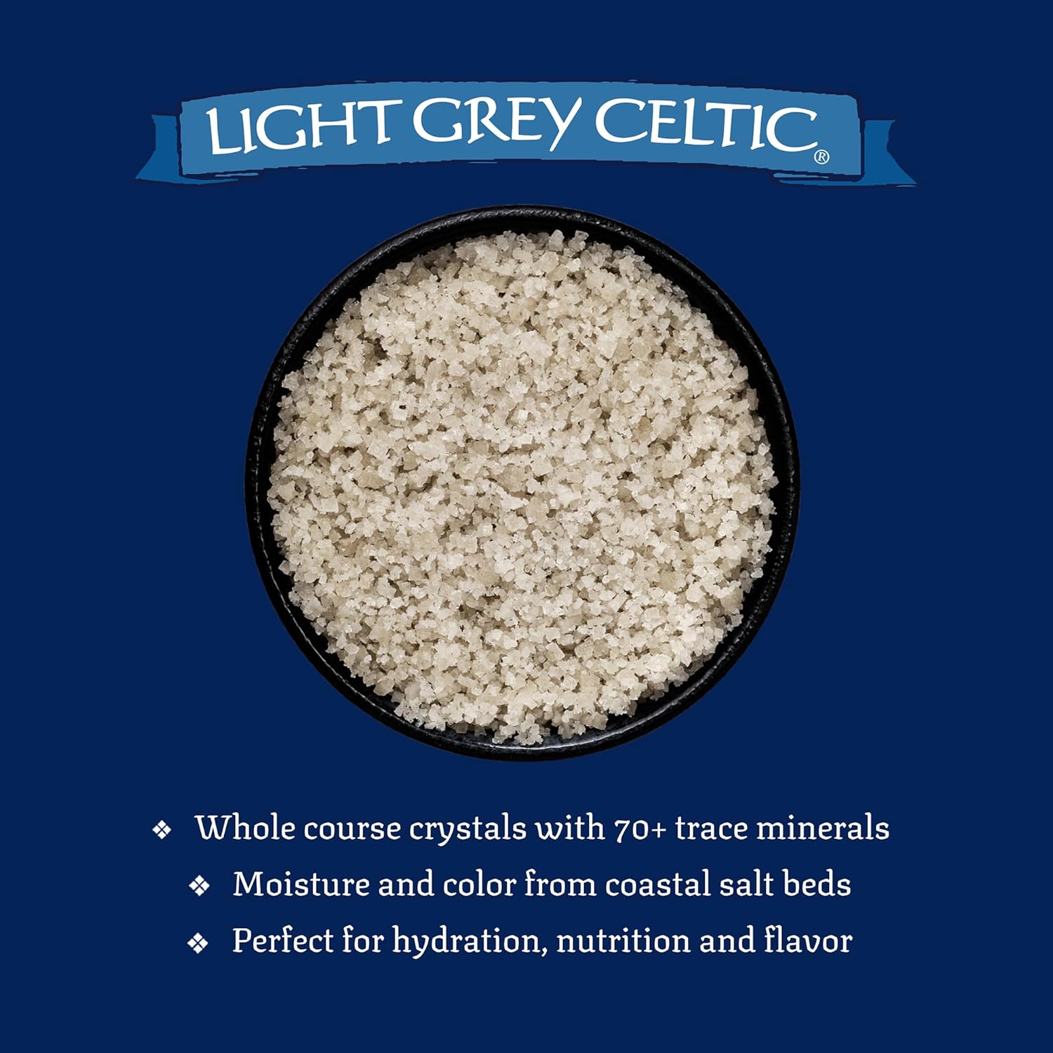 Light Grey Celtic Sea Salt  Non GMO Organic 454g Resealable Bag