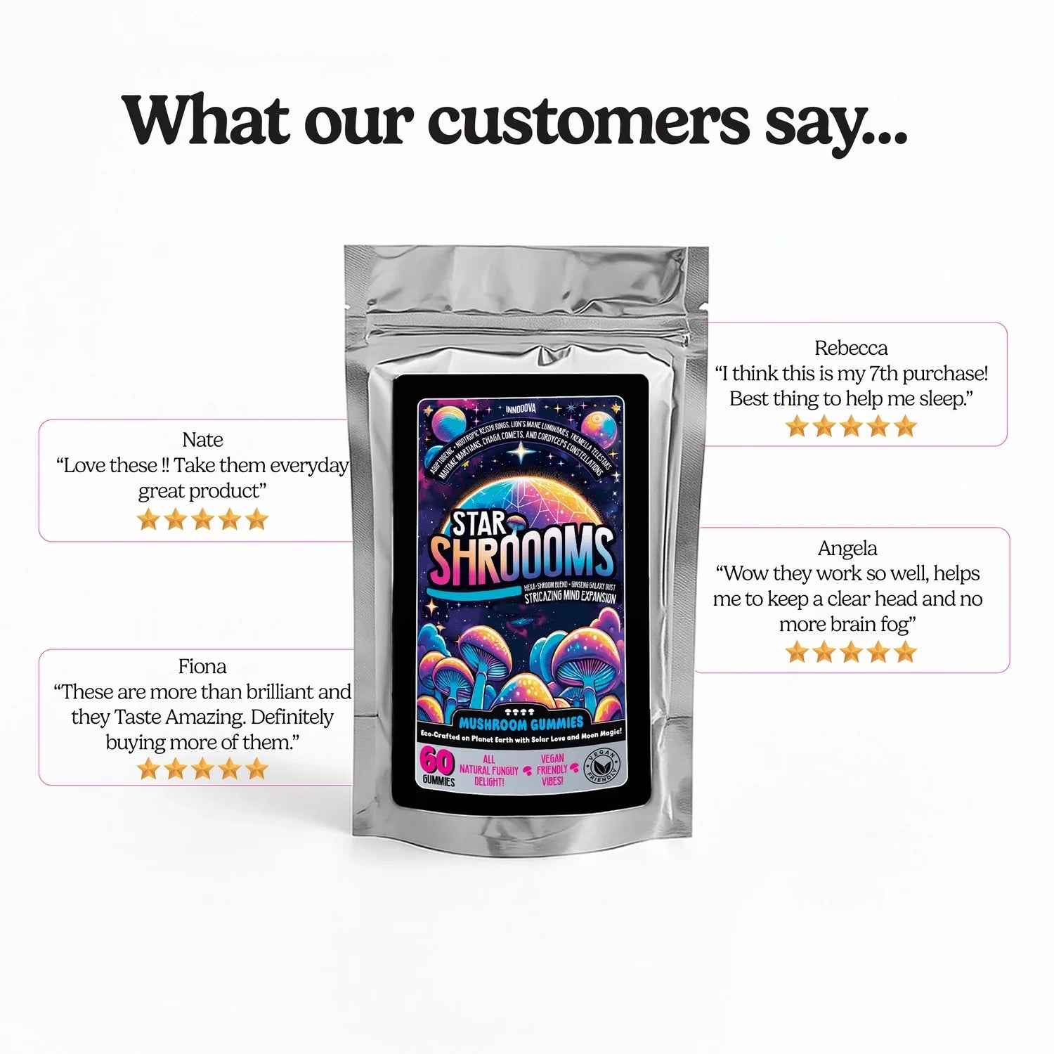 StarShroooms Mushroom Gummies Full Pack 60 Gummies
